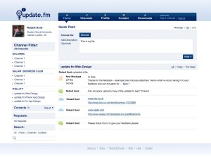 update.fm-Dashboard-Application UI Design